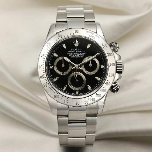 Rolex Daytona Silver Black Dial Men’S Watch