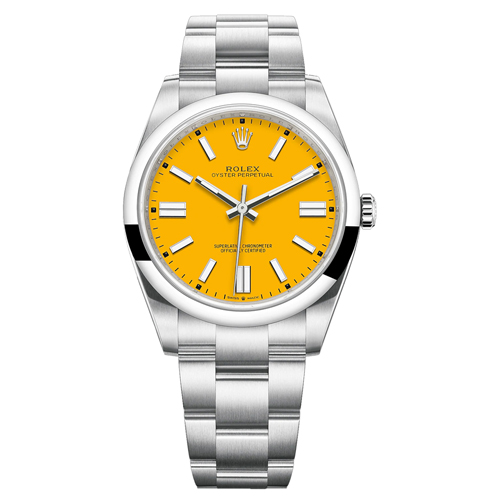 Rolex oyster perpetual yellow dial 212