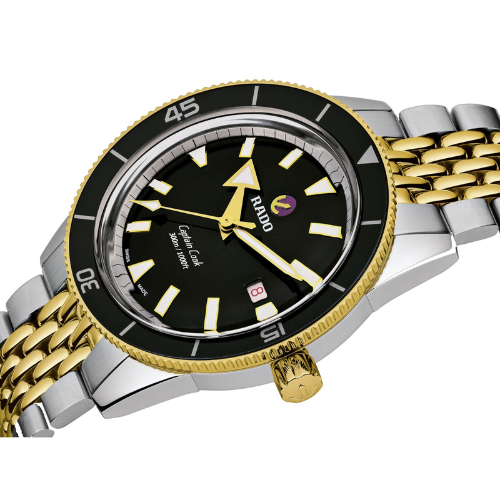 Rado Captain Cook Automatic Black Two Tone Gold