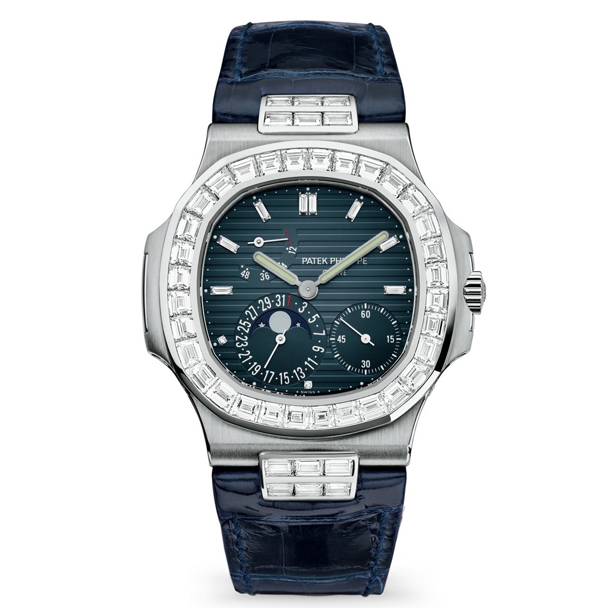 Patek Philippe Nautilus Blue Diamonds Men Watch 27
