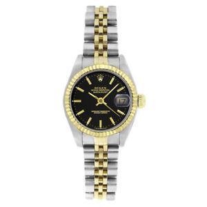 Rolex Date Just Black Dial 2222 Women