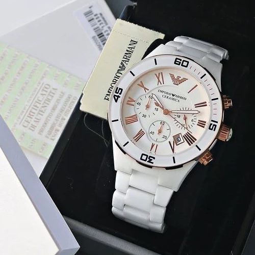  Emporio Armani Ceramica Series White Gold