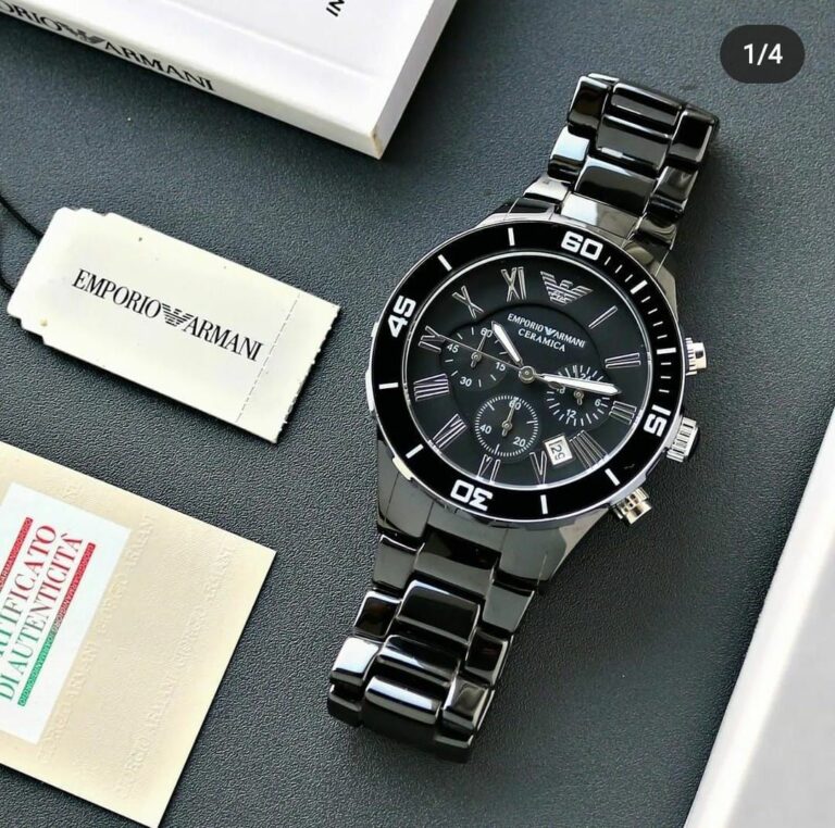  Emporio Armani Ceramica Series Black Silver