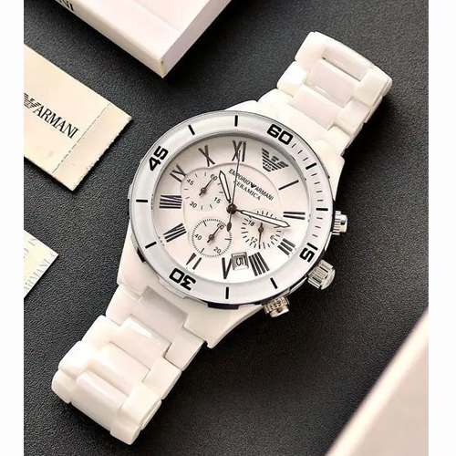  Emporio Armani Ceramica Series White Silver